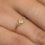 14K Solid Gold Natural Diamond Ring - Image 2