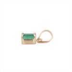 14K Solid Gold Emerald Pendant - 图片 3
