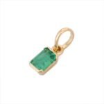 14K Solid Gold Emerald Pendant - 图片 2