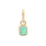 14K Solid Gold Emerald Pendant - 图片 4