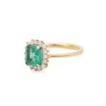 18K Solid Gold Emerald Ring - 图片 6