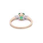 14K Solid Gold Emerald Ring - Image 4