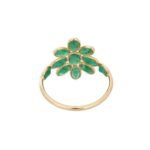 14K Solid Gold Emerald Ring - 图片 4
