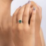 18K Solid Gold Emerald Ring - 图片 4