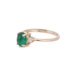 14K Solid Gold Emerald Ring - Image 3