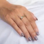 18K Solid Gold Labradorite Eternity Band - Image 4