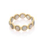 18K Solid Gold Labradorite Eternity Band - Image 6