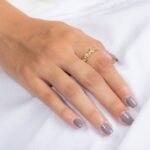 14K Solid Gold Lemon Topaz Eternity Band - Image 4