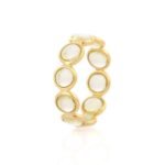14K Solid Gold Lemon Topaz Eternity Band - Image 3