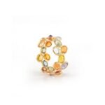 18K Solid Gold Multi Sapphire Eternity Band - Image 3