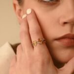 18K Solid Gold Multi Sapphire Eternity Band - Image 6