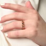 18K Solid Gold Multi Sapphire Eternity Band - Image 2