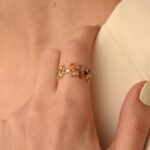 18K Solid Gold Multi Sapphire Eternity Band - Image 2