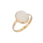 14K Solid Gold Opal Ring - 图片 2