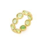 14K Solid Gold Peridot Eternity Band - 图片 3