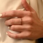 14K Solid Gold Pink Tourmaline Half Eternity Band - Image 6