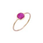 14K Solid Gold Ruby Ring - 图片 2