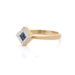 18K Solid Gold Sapphire Ring - 图片 3