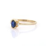 18K Solid Gold Sapphire Ring - 图片 6