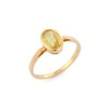 18K Solid Gold Sapphire Ring - 图片 3