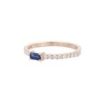 14K Solid Gold Sapphire Ring - 图片 5