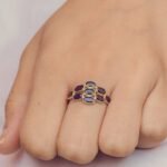 18K Solid Gold Sapphire Ring - Image 2