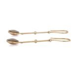 18k Solid Gold Smoky Topaz Earrings - Image 6