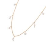 14K Gold Natural Diamond Necklace - 图片 3