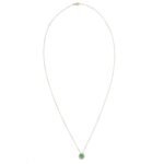14K Solid Gold Tsavorite Pendant Necklace - Image 3