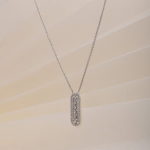 14K Natural Diamond Bar Necklace - 图片 4