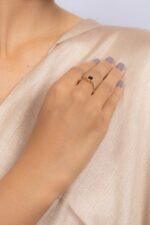 18K Solid Gold Sapphire Ring - 图片 5