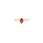 14K Solid Gold Garnet Ring