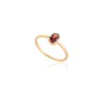 14K Solid Gold Garnet Ring - Image 3