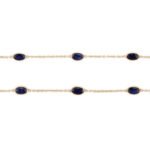 14K Solid Gold Blue Sapphire Necklace - Image 5