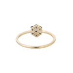 18K Solid Gold Sapphire Flower Ring - 图片 4