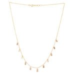 18k Yellow Gold Natural Diamond Necklace - 图片 4