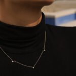 14K Gold Natural Diamond Chain Necklace - 图片 4