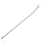 14K Solid Gold Emerald Diamond Sleek Bracelet - Image 4