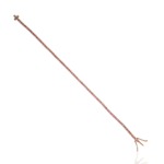 14K Solid Gold Pink Sapphire Sleek Bracelet - 图片 4