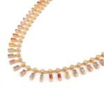 18k Solid Gold Multi Sapphire Choker Necklace - Image 6
