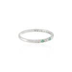 14K Solid Gold Emerald Diamond Eternity Band - Image 5