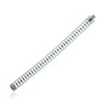 14K Solid Gold Baguette Emerald Wedding Bracelet - Image 3