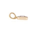 14K Solid Gold Ruby Halo Diamond Pendant - Image 5