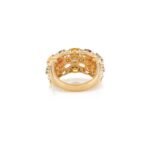 14K Solid Gold Multi Sapphire Band Ring - Image 8