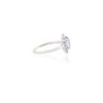 14K Solid Gold Sapphire Halo Diamond Ring - Image 5