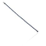 14K Solid Gold Blue Sapphire Diamond Tennis Bracelet - Image 3