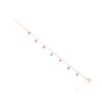 14K Solid Gold Ruby Charm Bracelet - Image 6