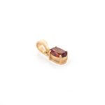 14K Solid Gold Garnet Pendant - 图片 3