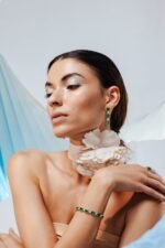 18K Solid Gold Octagon Emerald Diamond Tennis Bracelet - 图片 4