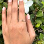 14K Solid Gold Heart Shape Citrine Ring - Image 2